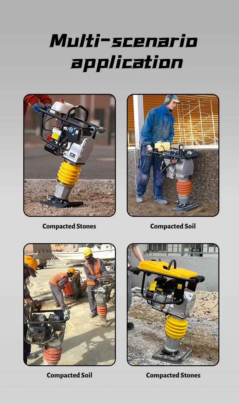 PME-RM70 Handheld Compactor Hammer Jumping Jack Compaction Earth Soil Tamping Rammer Machine