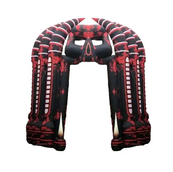 Giant Halloween inflatable skull arch for sale