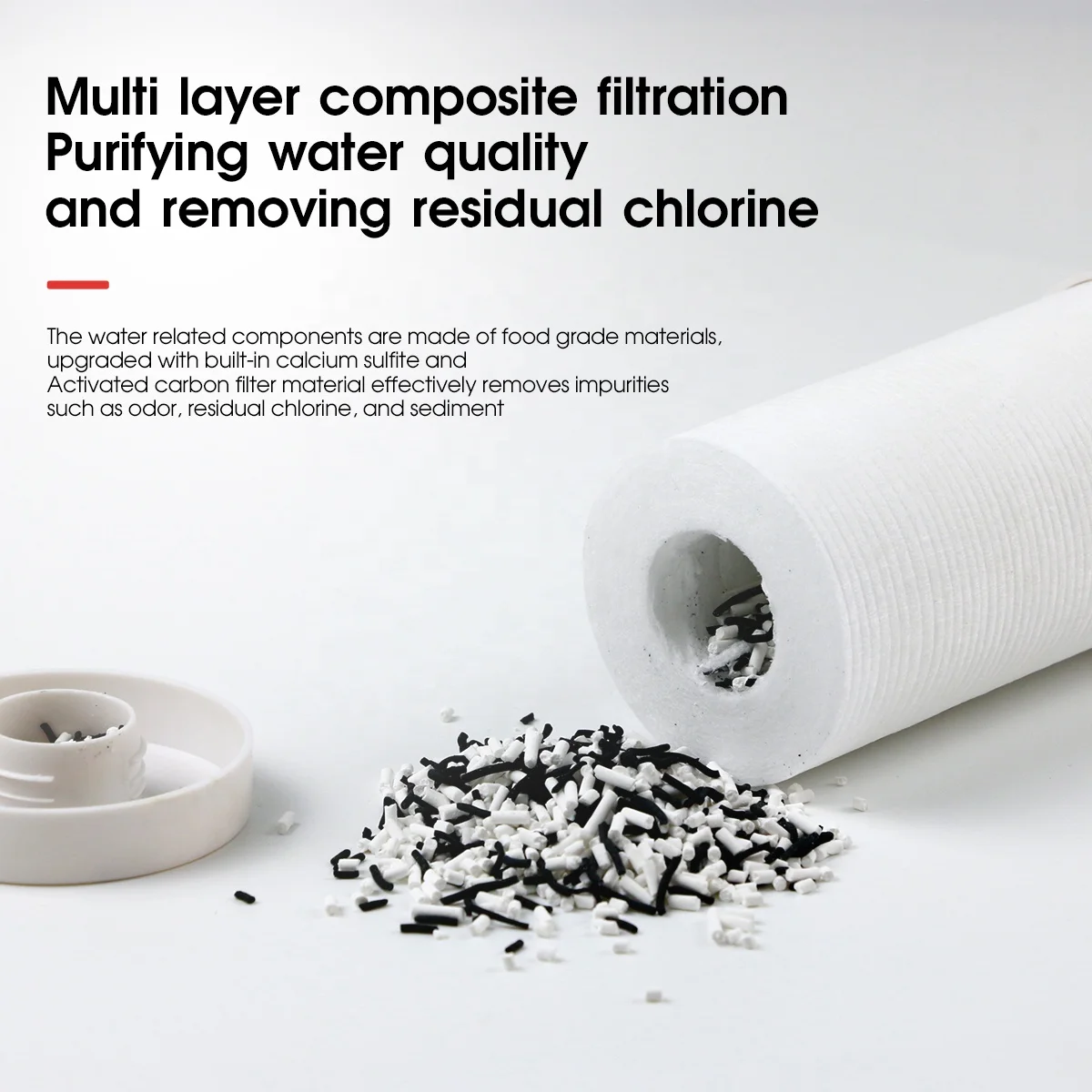 5 micron PP cotton filter core shower water filter is suitable for shower filter shower nozzle
