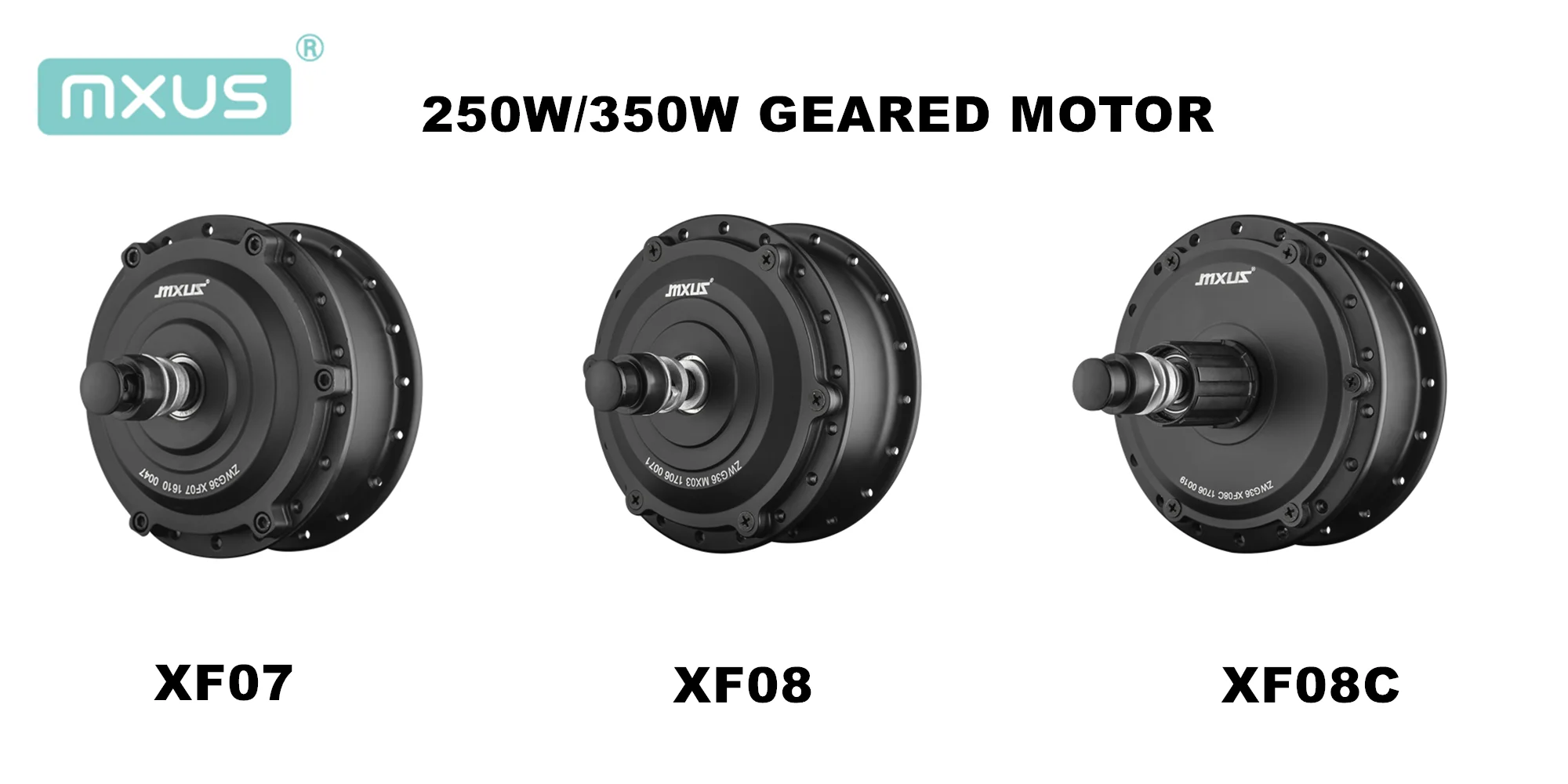 2024 mxus GDF07 GDR08 20' 24' 26' 28' inch front wheel hub motor 36v 250w 350 watt electric bike conversion kit