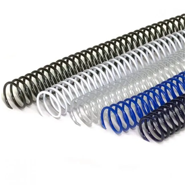 Colorful A4 A5 Size Plastic Material Binding Supplies PVC Plastic Spiral Coil Spring For Binding