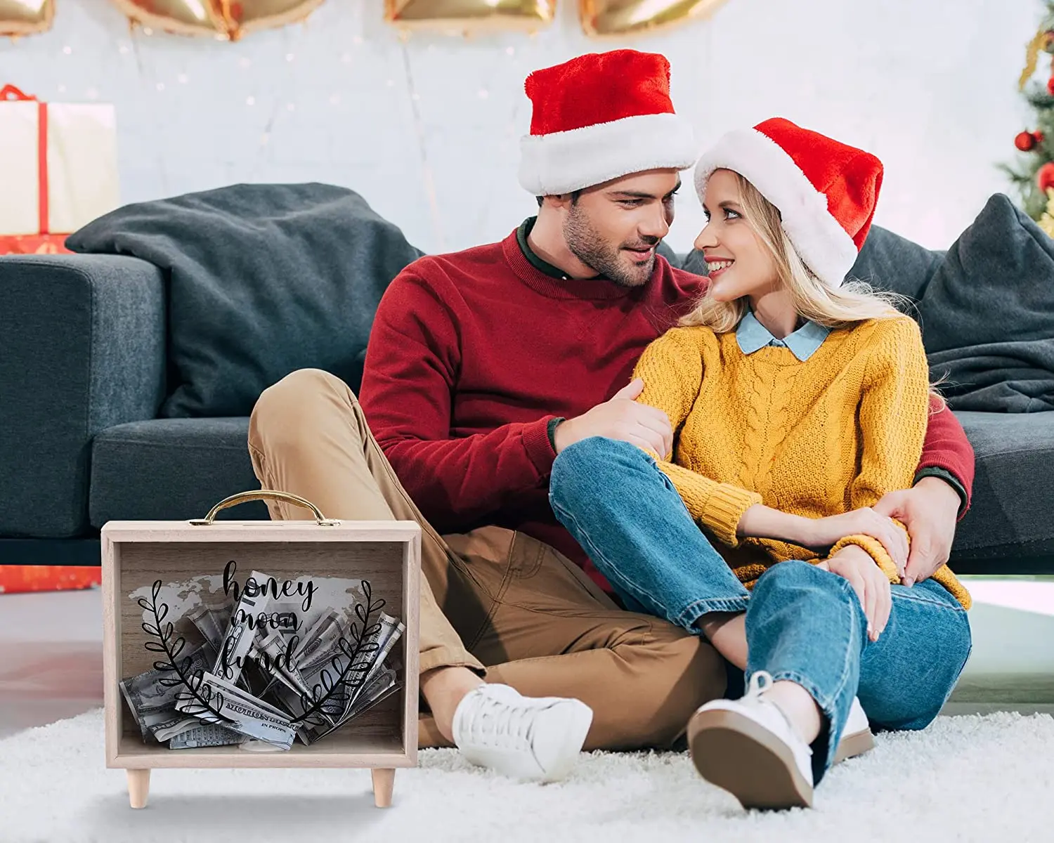 Свадебный медовый месяц денежный ящик копилка для монет прозрачная деревянная взрослых путешествий отпуска подарки детей