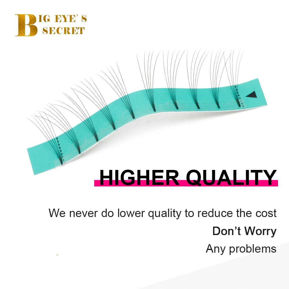 
Short Stem Russian Volume Premade Fans Private Label Eyelash Extensions 