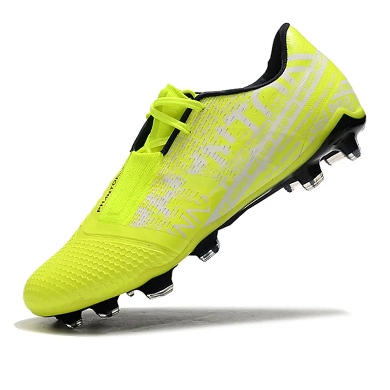 Men Sport Breathable Long Spike cleats FG for Firm ground outdoor Artificial grass Professional Soccer shoes Football boots