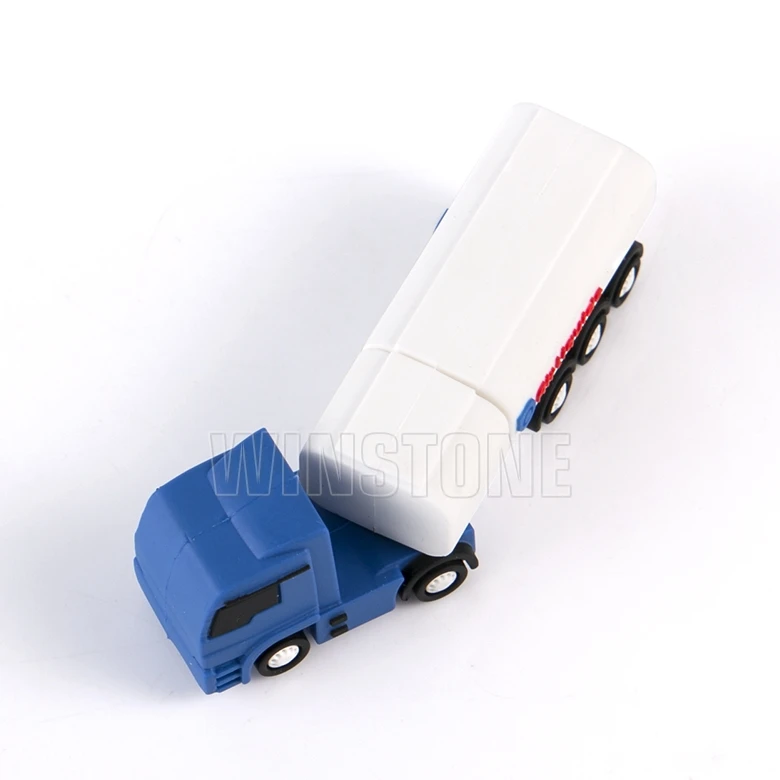 Custom High Speed 3D Soft PVC Cute Truck Car 128GB 32GB USB Flash Disk Driver for corporate Gifts from Sedex 4P factory