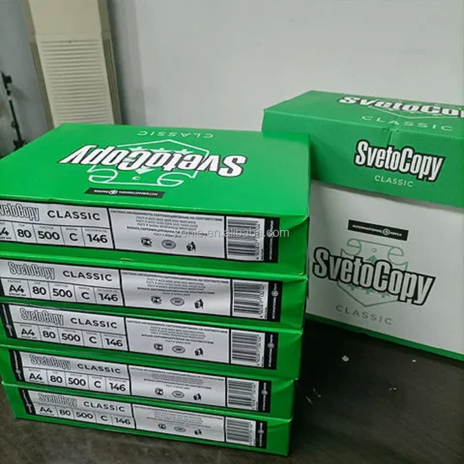 Оптовая продажа низкая цена Svetocopy A4 бумажная офисная бумага для печати копировальная 80 gsm 500 листы производители