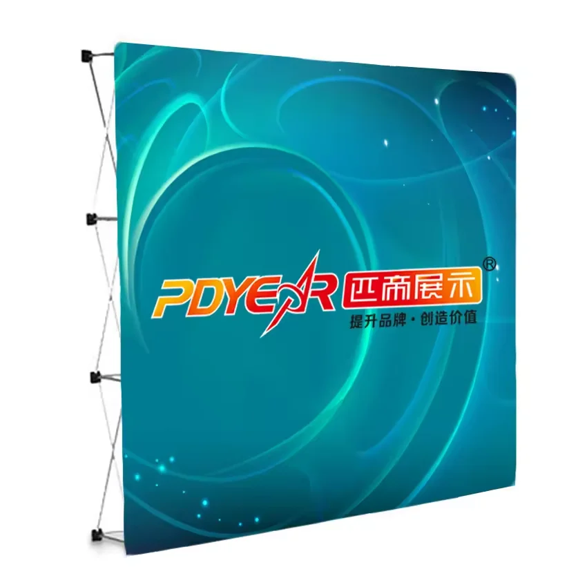 Custom Promotion Portable Backdrop Custom Fabric Aluminum Display Stand10ft  20ft Pop Up Backdrop Banner