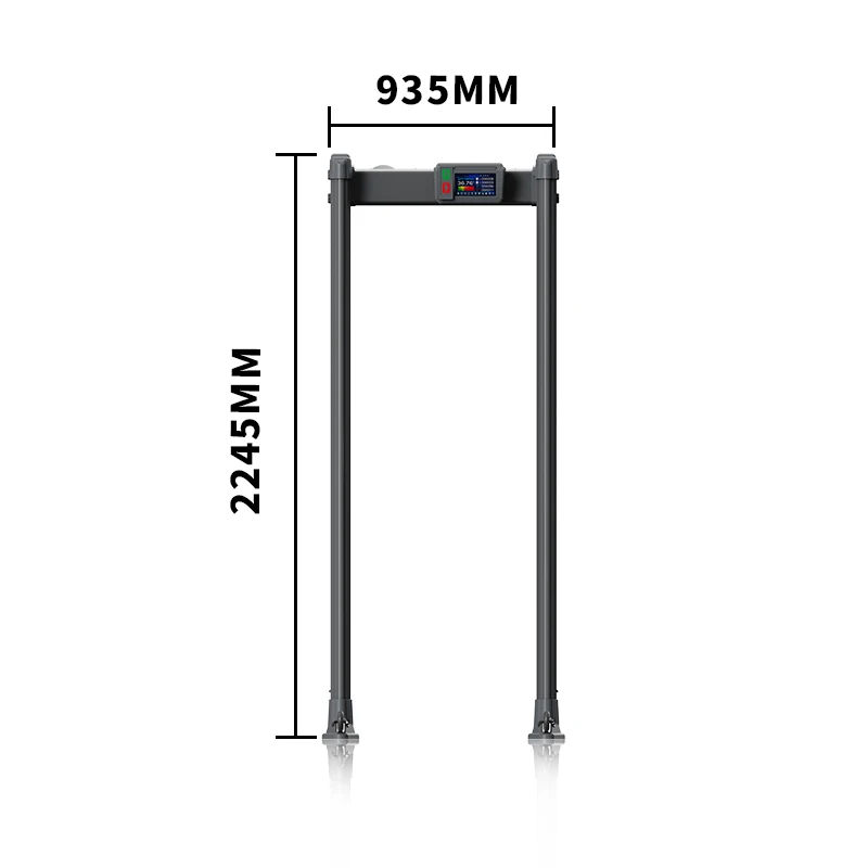 Multi zones Door Frame Metal Detector Walk Through Metal Detector Security Gate for Temperature Checking