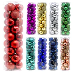 4Types Decorating Christmas Balls Large 36pcs Plastic White/Silver/Gold/Red Ball Christmas Tree Ornaments