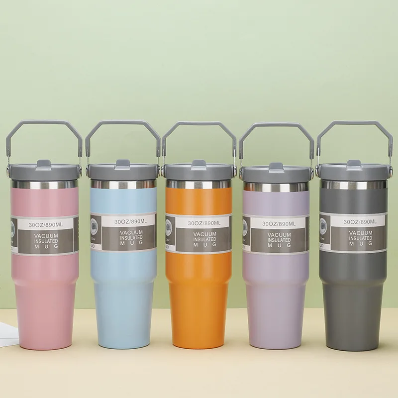 Sale Hot Custom Logo 30oz 304 Stainless Steel Car Cup With Hand Cover Refrigeration For Six hours TikTok Amazon Hot