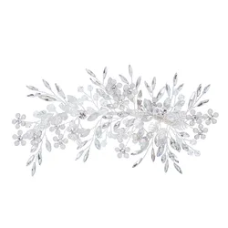 Роскошные свадебные аксессуары со стразами головной убор ручной работы Металлические Листья Свадебные Заколки для невесты для женщин