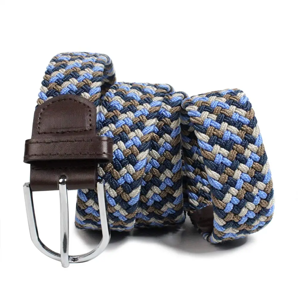 Braided leather Stretch Elastic Belt Fabric Unisex Belt Manufacturer women belt
