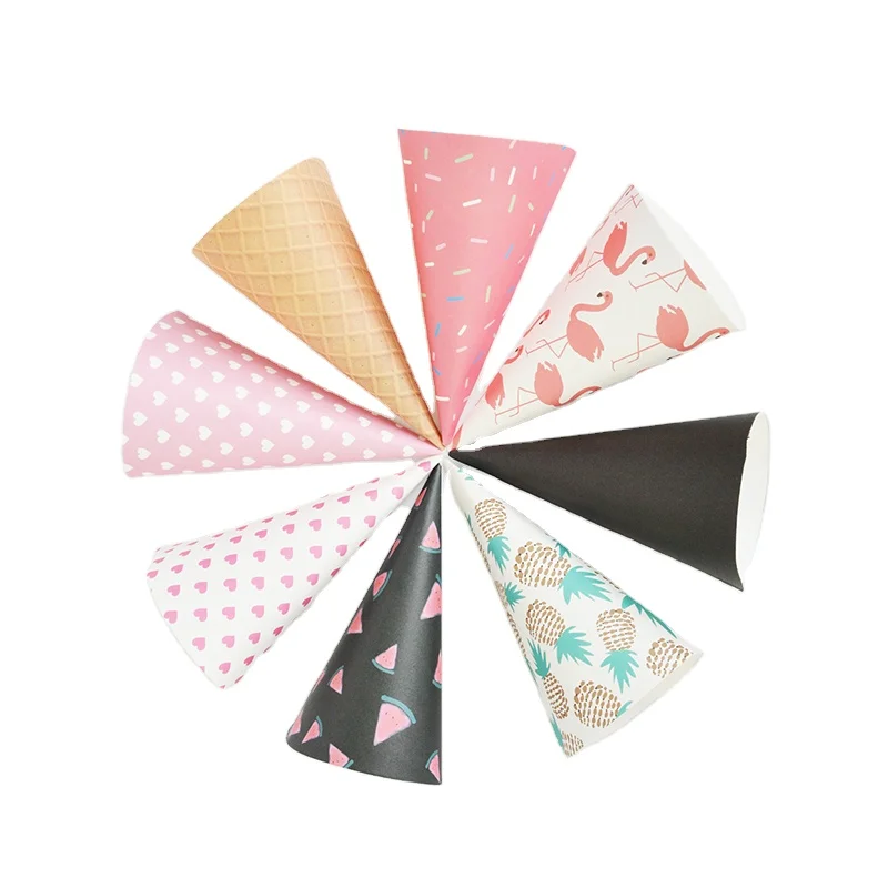 Wholesale Artificial Ice Cream Cone Rose Bouquet Packaging Wrapping Paper for Mini Soap Flower Craft Paper Waterproof OPP Bags