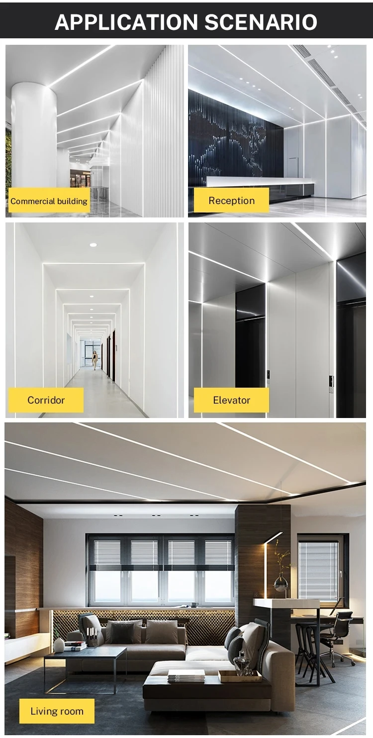 Recessed Aluminum Led Channel For lighting Recessed 6063 Aluminum Heat Sink Extrusion Led aluminum profile for closet/cabinet