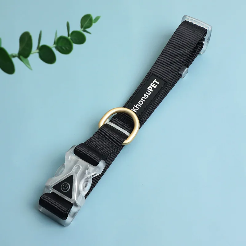 Led Dog Leash Pet Collar Leash Dog Glow Collar Outdoor Logo Acceptable