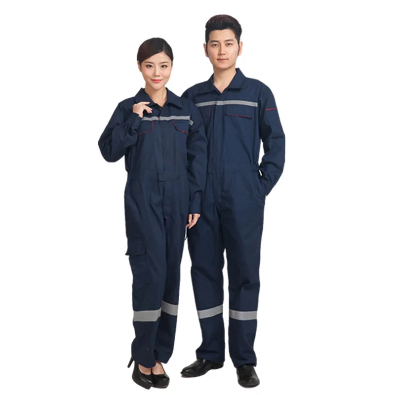  Sidiou Group Customized Long-sleeved One-piece Security Guard Uniform Engineering Suits Workshop Work Clothes With