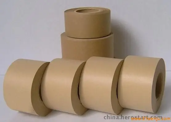 Самоклеящаяся резиновая лента на заказ для упаковки клея в картонной коробке коричневая крафт-бумага