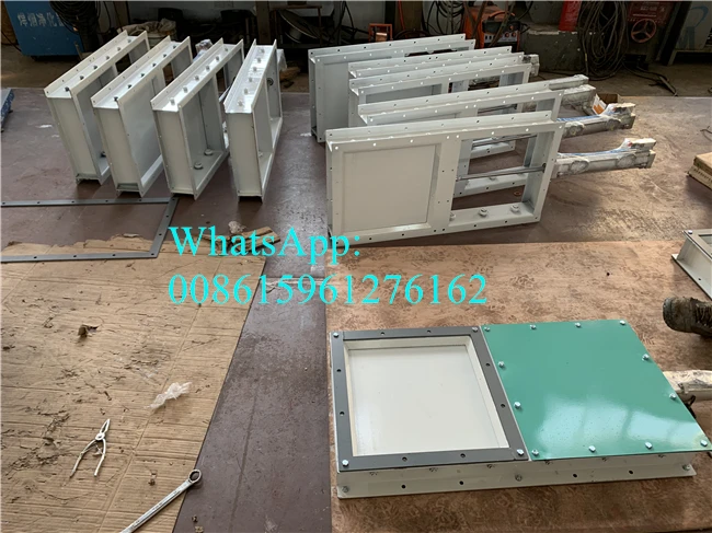 High quality silo bulk solid material discharging gate flow control pneumatic slide gate pneumatic valve flow control valve