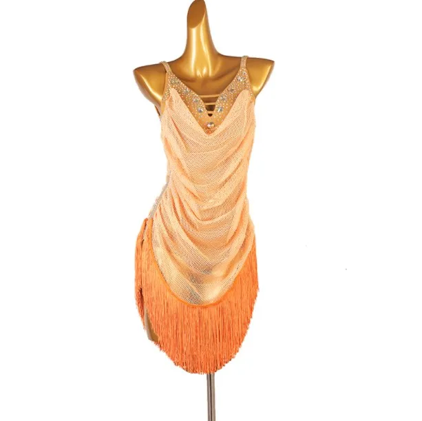 OCTLQ325 Latin Dance Costume Salsa Ballroom Skate Dress Girl Dancewear Costumes
