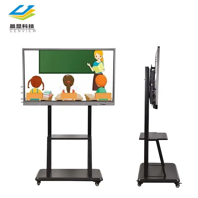 newest Cenview hotel meeting room digital signage wireless touch screen bezel sided wall monitor floor stand information kiosk