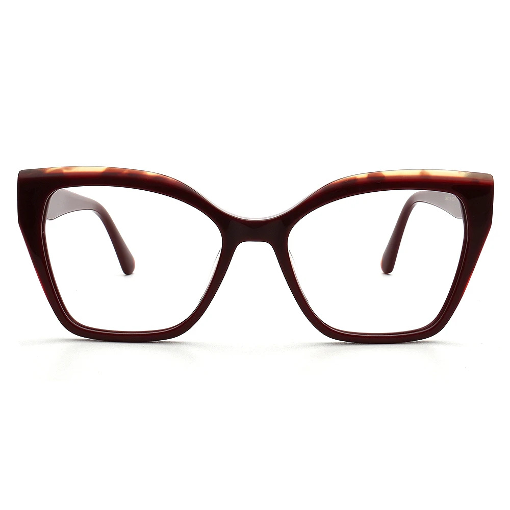 Cat73 The new hot mazzucchelli high quality luxury large frame color composition acetate cat frame glasses for women