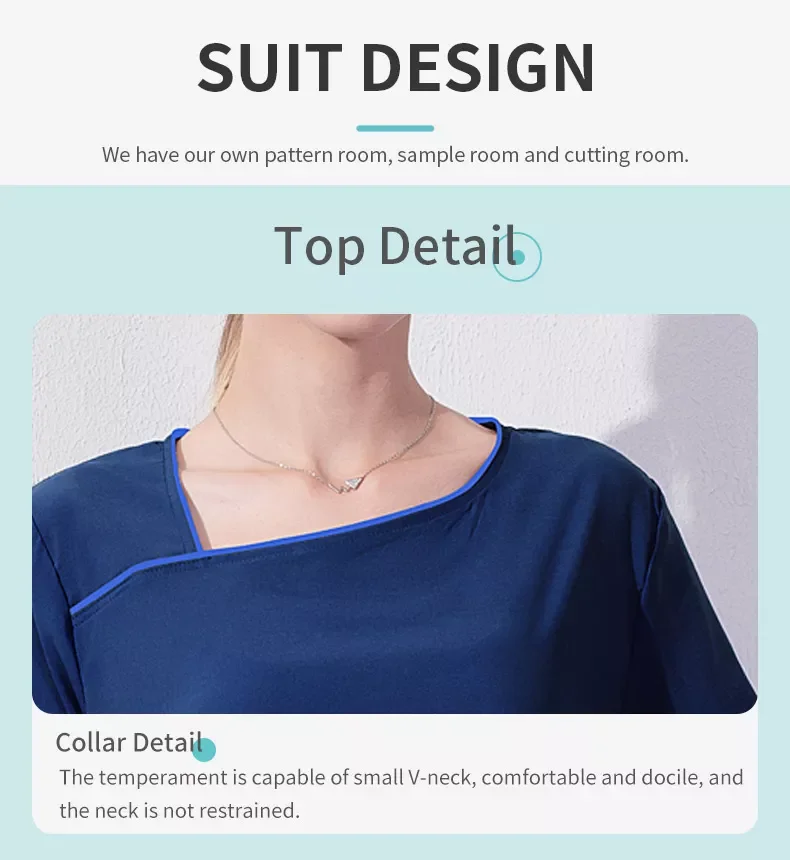 Cherokee Hot Sale Medical Scrubs Uniforms Women Scrub Nurse Uniform Sets for Hospital OPP Polyester OEM Custom Service 20 Pcs