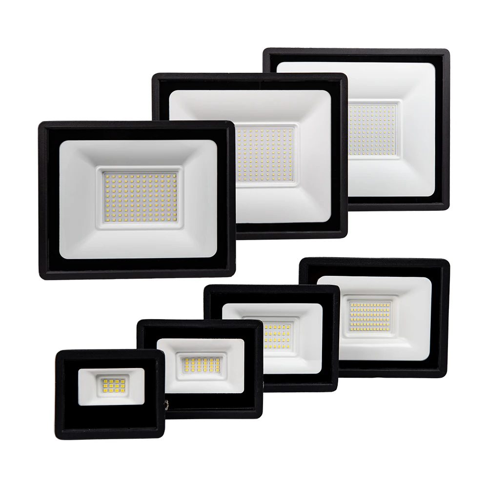 Ultra Slim Smd Waterproof Ip65 Projector Outdoor 100w Led Flood Light 200w 150w 300w Price Luminous Body Lamp Box Glass Power