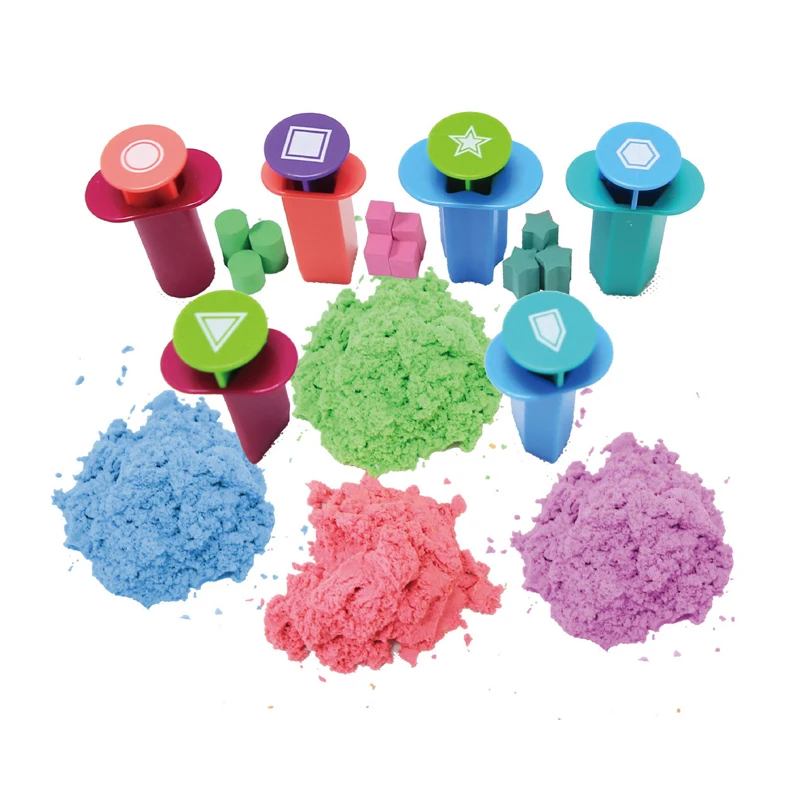 KSF Eco-Friendly Modeling Liquid Magic Toys Oem Fun Play Magic Cotton Space Toy Sand Mould Set Castle Mold Sand Toy