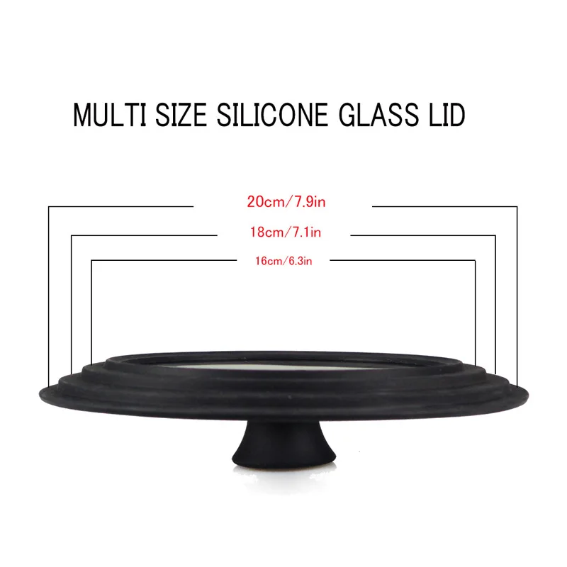  Kitchen Anti-Overflow Pot Cover Multifunctional General Visible Frp Silica Gel Material Anti-Drop