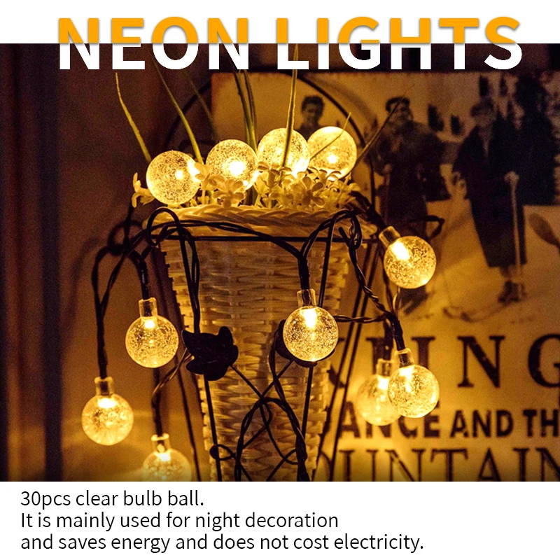 8GV 8  Lighting Modes 50 LED 7 Meters Outdoor Waterproof Holiday Light Solar Christmas Decoration LED String Light