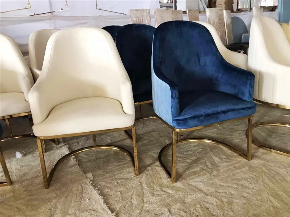 restaurant dining chairs leather minimalist design modern living room chairs furniture luxury dining chair italian velvet fabric