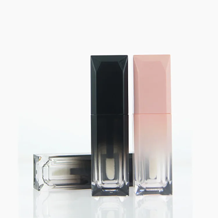 5ml Custom Lipgloss Tube Private Label Square Lip Gloss Wand Tube Colour Gradient Lip Gloss Empty Container