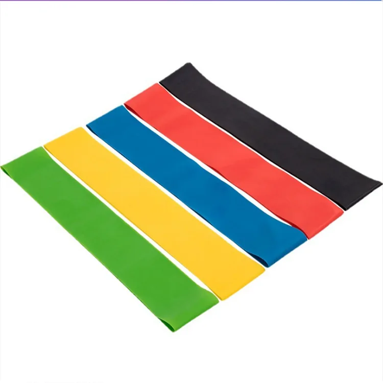 Set of 5 Yoga TPE Exercise Fitness Strength Training Resistance Bands Pull Up Loop