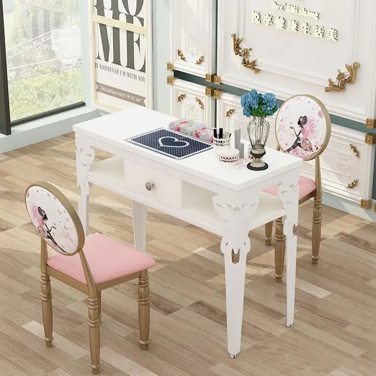 Multifunction Manicure Table Foldable Nail Table with Exhaust Fan White Elegance Wood Style Furniture Plastic Color Feature Type
