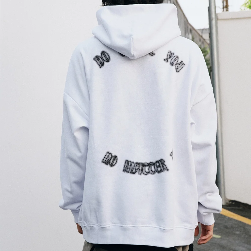 CURSIVE ENGLISH HOODIE High Quality Custom Logo 3d Puff Screen Print Mens Heavyweight Oversized Unisex Hoodies