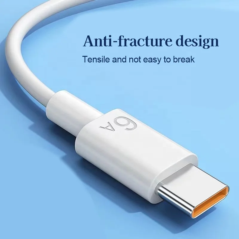 New Arrival 1M Type C Cable Fast Charging 6A USB Charging Cable Type C For For Android