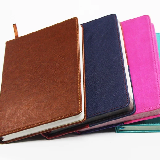 
business custom pu leather paperback A5 magazine notepad customized creative diary notebook 