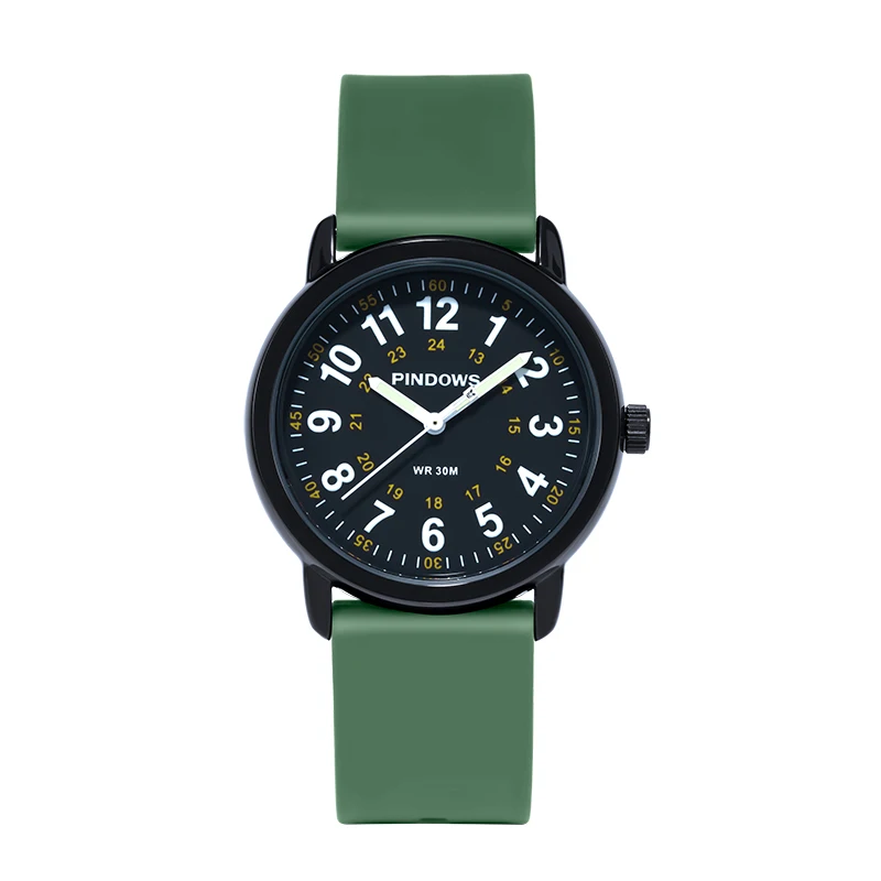 China Supplier Leather Strap Waterproof Stainless Steel Fashion luxury Electronic Custom Logo Hands Steel Buckle Quartz Watch