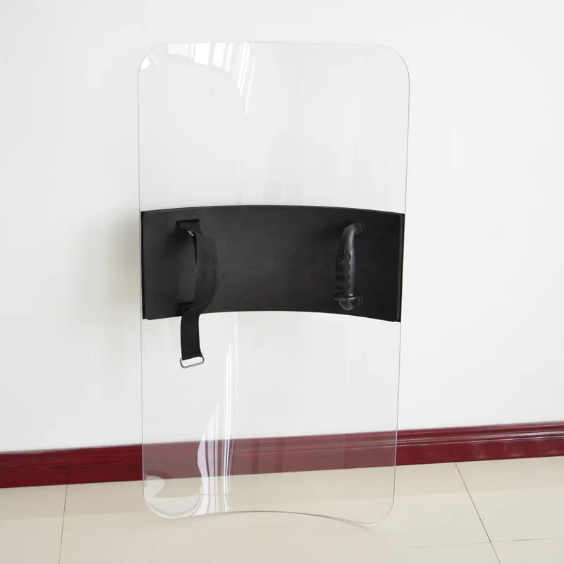 Защитный резиновый Прозрачный поликарбонатный щит, оборудование для борьбы с беспорядками