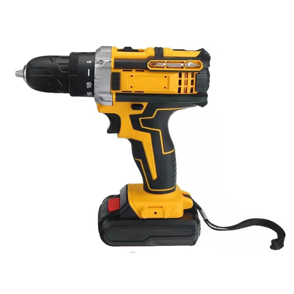 21V industrial household multifunction electric lithium battery impact drill cordless handle portable cordless drills