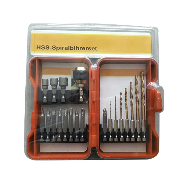 Набор сверл HSS 4241 # с титановым покрытием 15 шт.