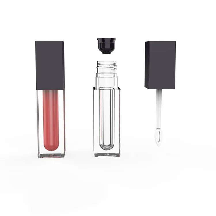 Private Label Empty Liquid Lipstick Container Lip Gloss Tube Packaging Big Brush Applicator Lip Glaze Tube Cosmetic 3ml Gua 24.8