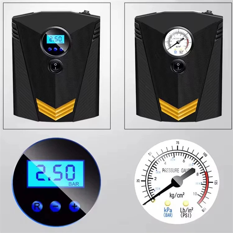 Corded Portable DC12V High Power 120W Car Cigarette Lighter Air Pump Digital Display Intelligent Tyre Inflator