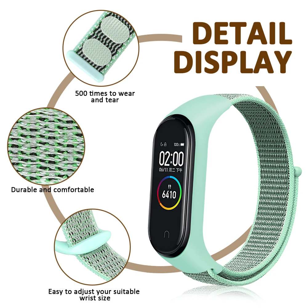 Wholesale Nylon Material Sport Strap Watch band Replacement bands Bracelet Wristband For Xiao Mi Band