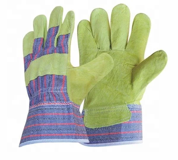 China Wholesale 10.5 inches High Quality cow spilt leather working gloves leather gloves men