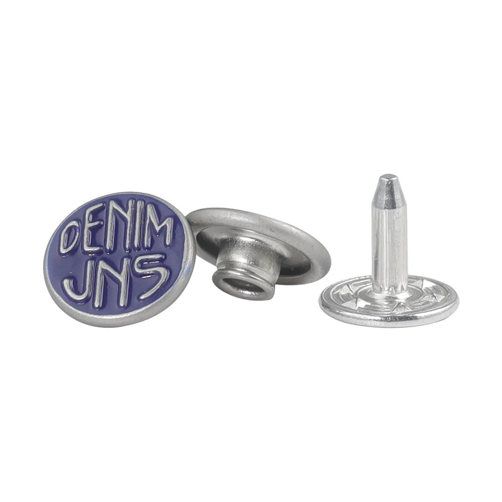 Yinying Manufacturer Custom Decorative Jeans Rivet 9.5MM OEM Shape Metal Brass Rivet for Jeans and Garment Accessory