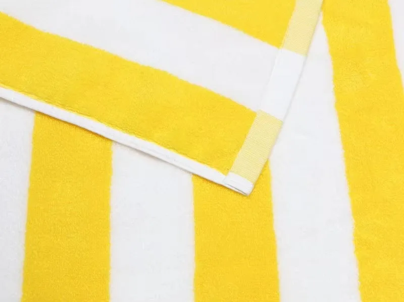 Custom Logo New Design Striped 100% Cotton Terry Absorbent Jacquard Beach Towel