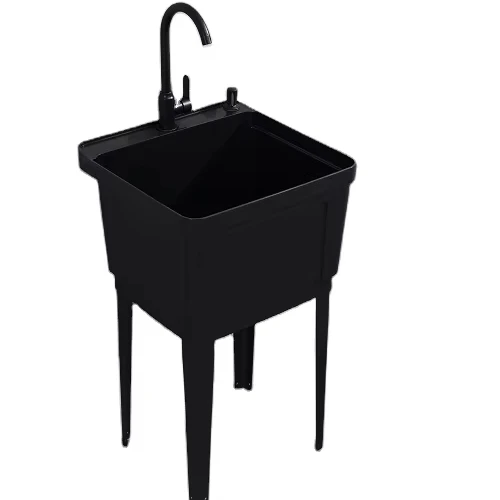 Modern Design Plastic PP Colored Oval Sink Laundry Washbasin with Drainer for Bathroom Use