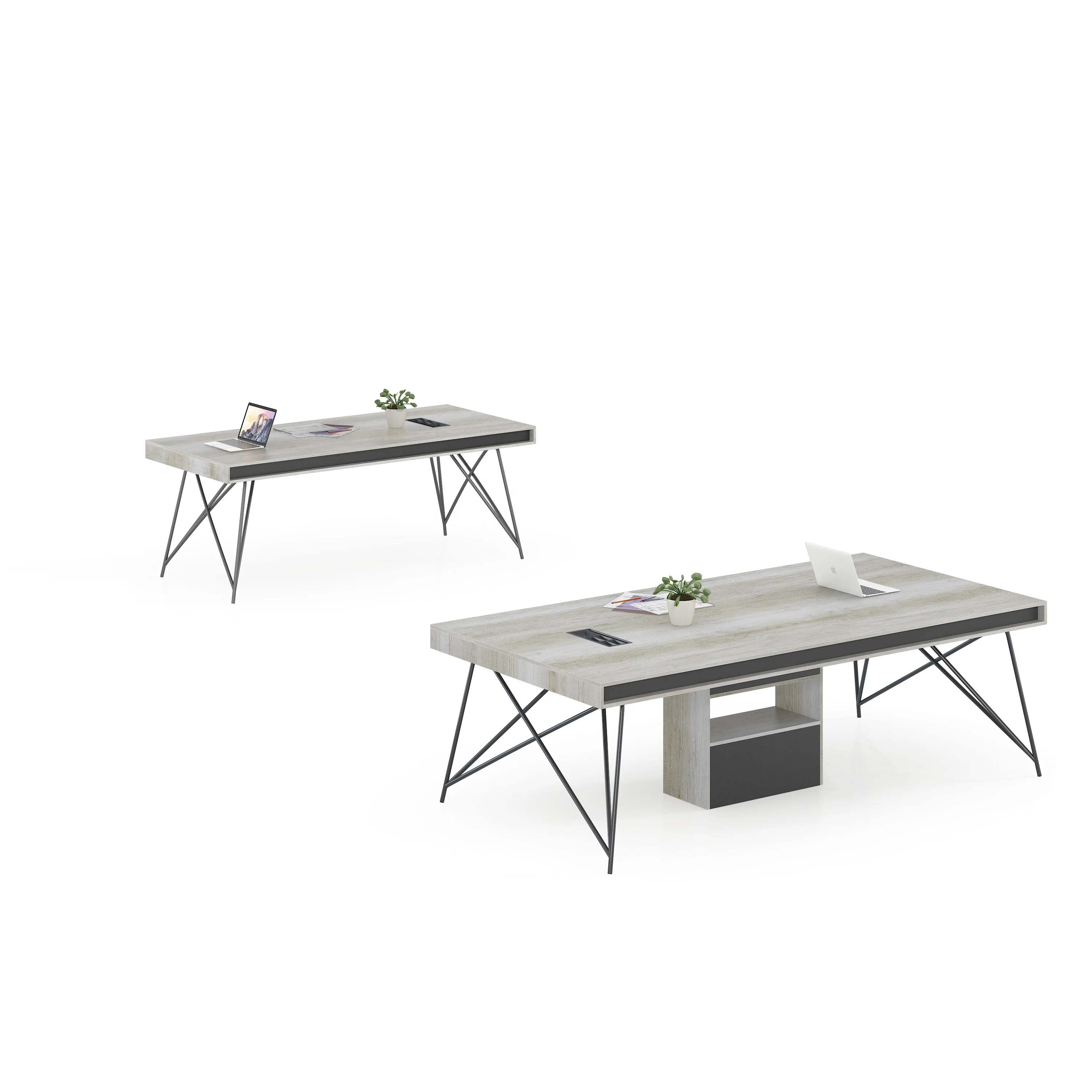 Cheap price modern executive desk metal frame 1 person/4 people office workstation