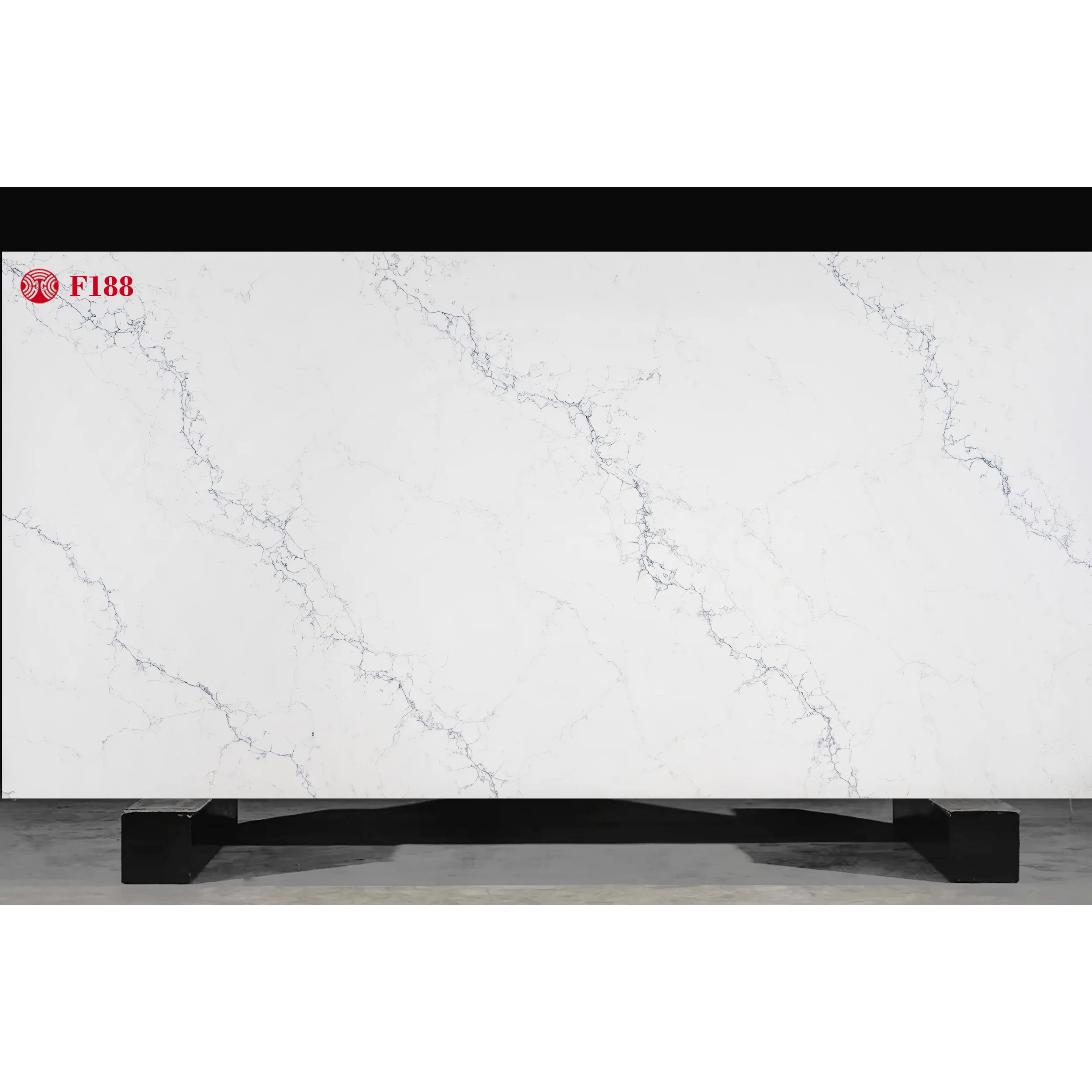 HIC Quartz Non-Silica quartz Kitchen Counter Top Artificial White Carrara Quartz Slabs Cut-to-Size